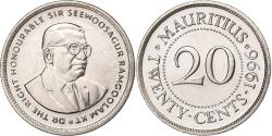 World Coins - Mauritius, 20 Cents, 1996, Nickel plated steel, , KM:53