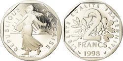 World Coins - Coin, France, Semeuse, 2 Francs, 1998, Paris, Proof, , Nickel