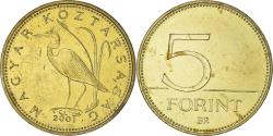 World Coins - Coin, Hungary, 5 Forint, 2001, Budapest, , Nickel-brass, KM:694