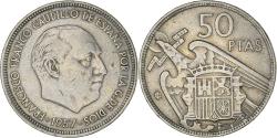 World Coins - Coin, Spain, Caudillo and regent, 50 Pesetas, 1957, , Copper-nickel