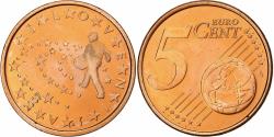 World Coins - Slovenia, 5 Euro Cent, BU, 2007, Vantaa, Copper Plated Steel,