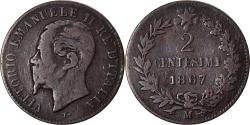 World Coins - Coin, Italy, Vittorio Emanuele II, 2 Centesimi, 1867, Milan, , Copper