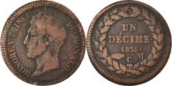 World Coins - Coin, Monaco, Honore V, Decime, 1838, Monaco, , Copper, KM:97.1