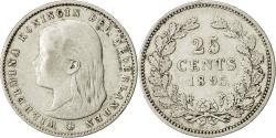 World Coins - Coin, Netherlands, Wilhelmina I, 25 Cents, 1895, , Silver, KM:115