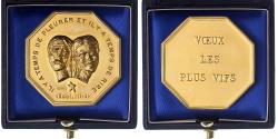 World Coins - France, Medal, Vœux les plus Vifs, MDP, Gilt Bronze,