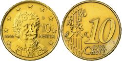 World Coins - Greece, 10 Euro Cent, 2002, Athens, Nordic gold, , KM:184