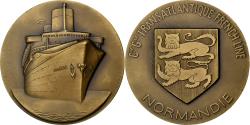 World Coins - France, Medal, Compagnie Générale Transatlantique, Normandie, Bronze