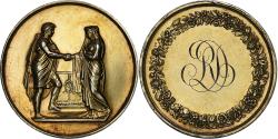 World Coins - France, Medal, Noces, Mariage, Religion, Vermeil,