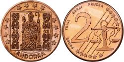 World Coins - Andorra, 2 Centimes, Fantasy Trial Euro, 2003, Copper,