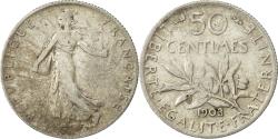 World Coins - Coin, France, Semeuse, 50 Centimes, 1903, Paris, , Silver, KM:854