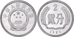 World Coins - Coin, CHINA, PEOPLE'S REPUBLIC, 2 Fen, 1983, , Aluminum, KM:2