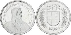 World Coins - Coin, Switzerland, 5 Francs, 1967, Bern, 2 o'clock legend, , Silver