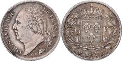 World Coins - France, Louis XVIII, 1/2 Franc, 1817, Paris, Silver, , Gadoury:401