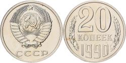 World Coins - Russia, 20 Kopeks, 1990, Saint Petersburg, Copper-Nickel-Zinc, , KM:132