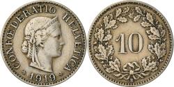 World Coins - Coin, Switzerland, 10 Rappen, 1919, Bern, , Copper-nickel, KM:27