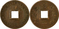 World Coins - Coin, FRENCH COCHIN CHINA, 2 Sapeque, 1879, Paris, , Bronze, KM:2