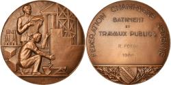 World Coins - France, Medal, Bâtiments et Travaux Publics, Champagne Ardenne, 1968, Berton