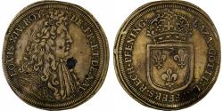 World Coins - France, Token, Louis XIV, Nuremberg, Rechenpfennig, Brass, Lazare Gottlieb