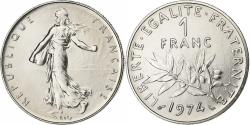 World Coins - France, Franc, Semeuse, 1974, Monnaie de Paris, FDC, Nickel,