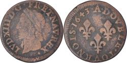 World Coins - Coin, France, Louis XIII, Double tournois de Warin, tête à gauche, Double