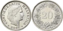 World Coins - Switzerland, 20 Rappen, 2007, Bern, Copper-nickel, , KM:29a
