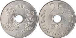 World Coins - Coin, Denmark, 25 Öre, 1981
