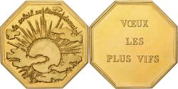 World Coins - France, Token, Amour et Mariage, Voeux, Gilt Bronze, Le Soleil se lèvera