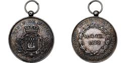 World Coins - France, Medal, Concours International de Musique, Paris, 1900, Silvered bronze