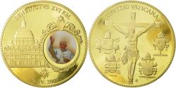 World Coins - Vatican, Medal, Le Pape Benoit XVI, 2005, , Copper Gilt