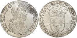 World Coins - France, Louis XIV, 1/2 Écu à la mèche longue, 1650, Bayonne, Silver
