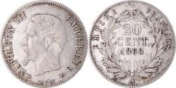 World Coins - Coin, France, Napoleon III, 20 Centimes, 1860, Paris, , Silver