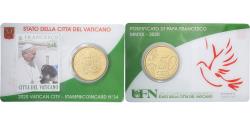 World Coins - Vatican, Pope Francis I, 50 Euro Cent, Stamp & coin card n°34, 2020, Nordic