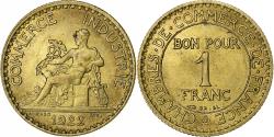 World Coins - France, Franc, Chambre de commerce, 1922, Paris, Cupro-Aluminium,