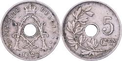 World Coins - Belgium, Albert I, 5 Centimes, 1922, Brussels, Copper-nickel, , KM:67