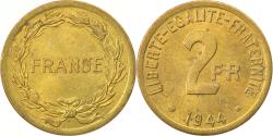 World Coins - Coin, France, France Libre, 2 Francs, 1944, Philadelphia, , Brass
