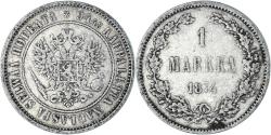World Coins - Coin, Finland, Alexander II, Markka, 1874, Helsinki, , Silver, KM:3.2