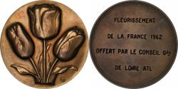 World Coins - France, Medal, Fleurissement de la France, Loire-Atlantique, 1962, Bronze