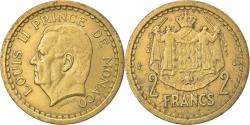 World Coins - Coin, Monaco, Louis II, 2 Francs, 1945, , Aluminum-Bronze, KM:121a