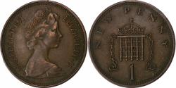 World Coins - Great Britain, Elizabeth II, New Penny, 1971, Llantrisant, Bronze,