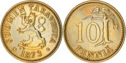 World Coins - Coin, Finland, 10 Pennia, 1973, , Aluminum-Bronze, KM:46
