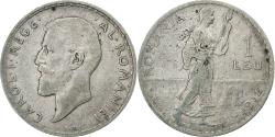 World Coins - Romania, Carol I, 1 Leu, 1912, Brussels, Silver, , KM:42