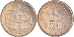 World Coins - Coin, Malaysia, 50 Sen, 1992, , Copper-nickel, KM:53