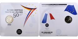 World Coins - France, 2 Euro, 50 ans du traité de l'Élysée, Coin Card, BU, 2013, MDP