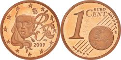 World Coins - France, Euro Cent, 2009, Paris, Proof / BE, , Copper Plated Steel