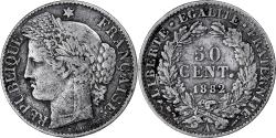 World Coins - Coin, France, Cérès, 50 Centimes, 1882, Paris, , Silver, KM:834.1
