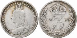 World Coins - Great Britain, Victoria, 3 Pence, 1889, Silver, , KM:758