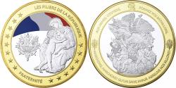 World Coins - France, Medal, Les Piliers de la république, Fraternité, 2010, Copper Gilt