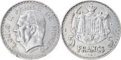 World Coins - Coin, Monaco, Louis II, 5 Francs, 1945, Paris, , Aluminum, KM:122