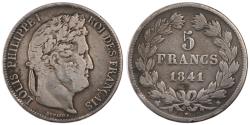 World Coins - Coin, France, Louis-Philippe, 5 Francs, 1841, Rouen, , Silver