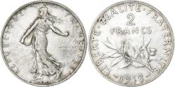 World Coins - France, 2 Francs, Semeuse, 1918, Paris, Silver, , Gadoury:532, KM:845.1